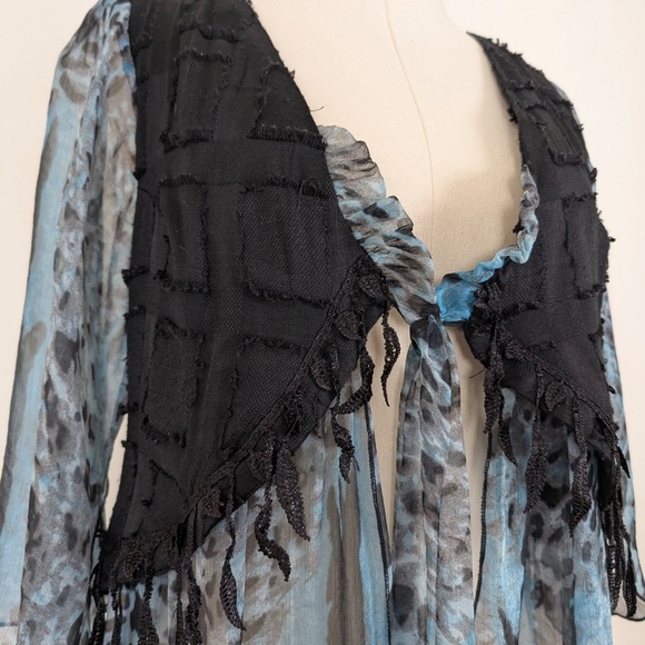 Pretty Angel Cover-up Blouse Front Tie Angel Sleeve Vest Cardigan Shawl - Picture 10 of 10